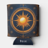 Solar Eclipse Graphic Design Naam toevoegen Blikjeskoeler (Achterkant)