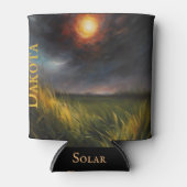 Solar Eclipse Grassland Prairie Naam toevoegen Blikjeskoeler (Voorkant)