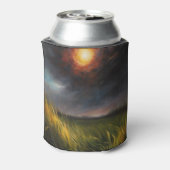 Solar Eclipse Grassland Prairie Naam toevoegen Blikjeskoeler (Blikje Achterkant)