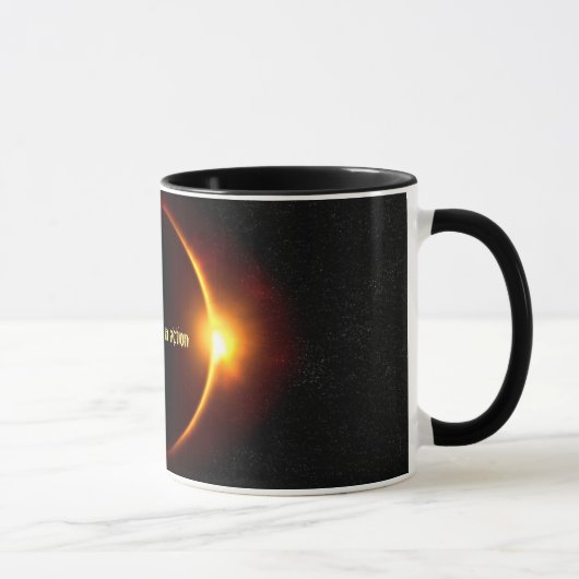 Solar Eclipse in actie Zwart 11 oz Combo Mok (Rechts)