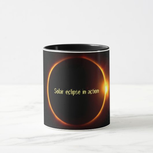 Solar Eclipse in actie Zwart 11 oz Combo Mok (Midden)