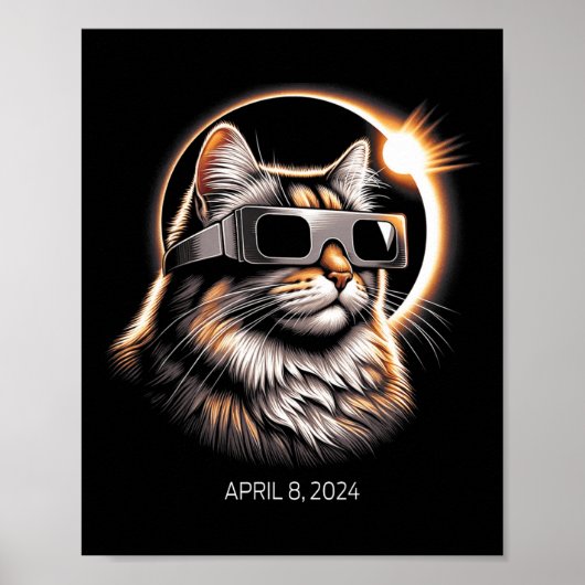 Solar Eclipse Kat Dragen Solar Eclipse Gles Poster (Voorkant)