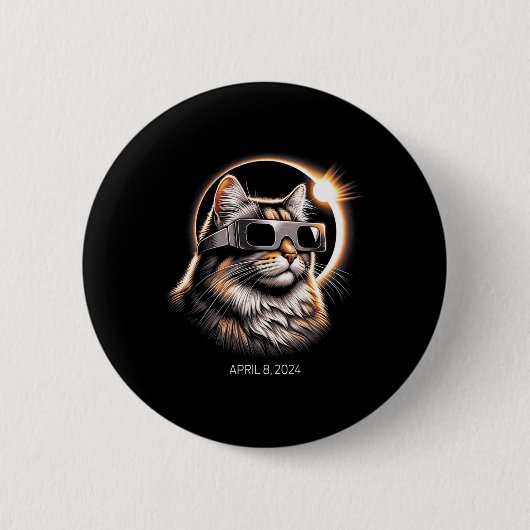 Solar Eclipse Kat Dragen Solar Eclipse Gles Ronde Button 5,7 Cm (Voorkant)