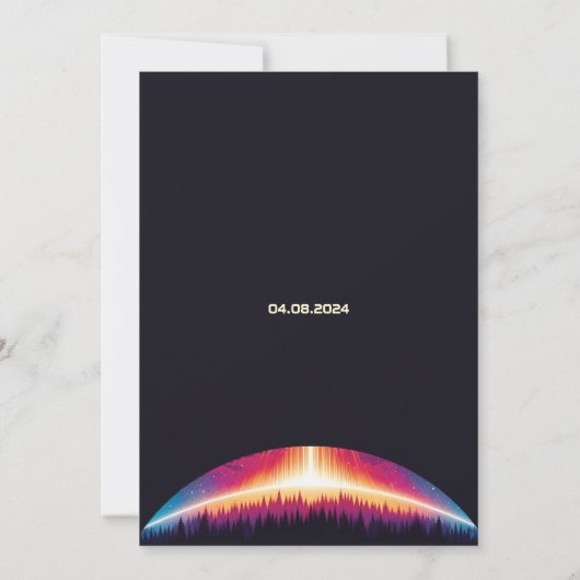 Solar Eclipse kijkfeest Kaart (Achterkant)