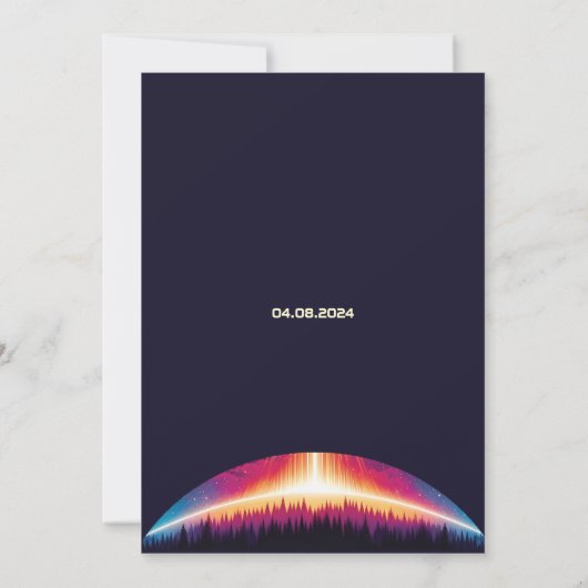 Solar Eclipse kijkfeest Kaart (Achterkant)