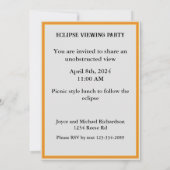 Solar Eclipse Kijkfeest Volledig  Kaart (Achterkant)