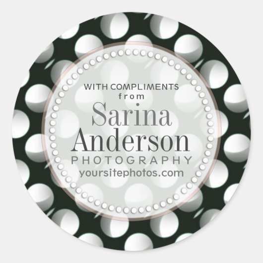 Solar Eclipse Lunar Pattern Business Sticker (Voorkant)