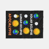 Solar Eclipse Maanwetenschap Leraar Ruimte Eclipse Fleece Deken (Voorkant (Horizontaal))
