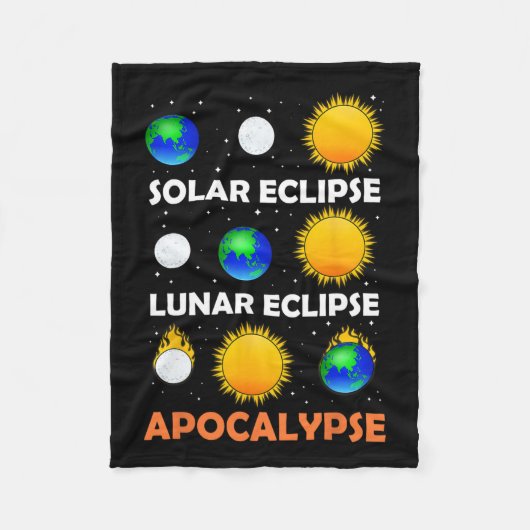 Solar Eclipse Maanwetenschap Leraar Ruimte Eclipse Fleece Deken (Voorkant)