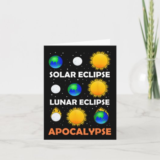 Solar Eclipse Maanwetenschap Leraar Ruimte Eclipse Kaart (Voorkant)