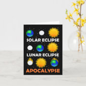 Solar Eclipse Maanwetenschap Leraar Ruimte Eclipse Kaart (Gele Bloem)