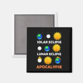 Solar Eclipse Maanwetenschap Leraar Ruimte Eclipse Magneet (Voorkant / Achterkant)