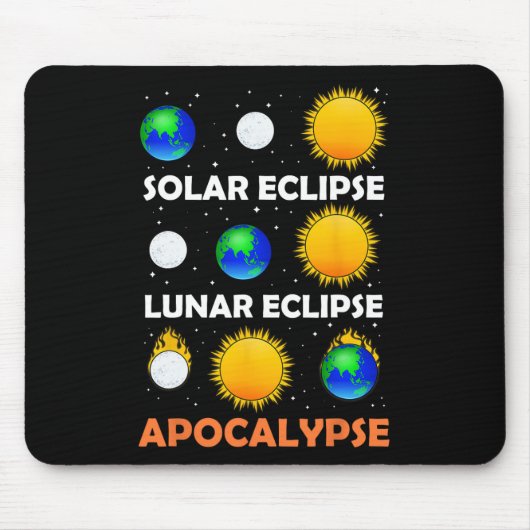 Solar Eclipse Maanwetenschap Leraar Ruimte Eclipse Muismat (Voorkant)