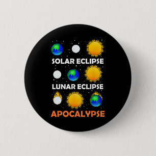 Solar Eclipse Maanwetenschap Leraar Ruimte Eclipse Ronde Button 5,7 Cm