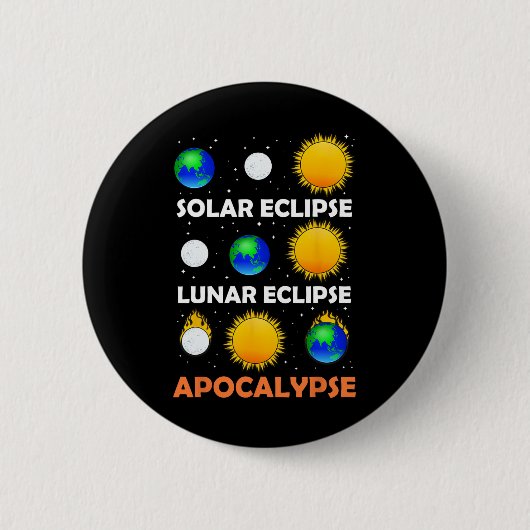 Solar Eclipse Maanwetenschap Leraar Ruimte Eclipse Ronde Button 5,7 Cm (Voorkant)
