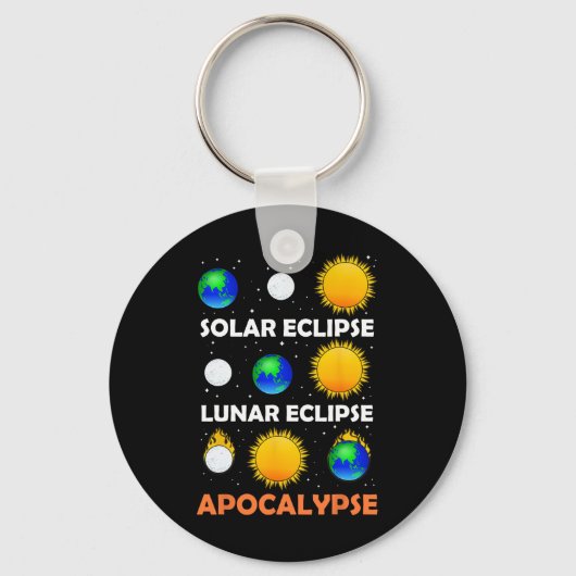 Solar Eclipse Maanwetenschap Leraar Ruimte Eclipse Sleutelhanger (Voorkant)