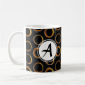 Solar Eclipse Mid-Century Modern Black & Gold Koffiemok (Links)