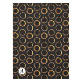 Solar Eclipse Mid-Century Modern Black & Gold Tafelkleed