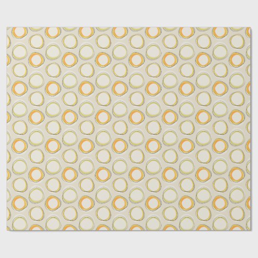 Solar Eclipse Mid-Century Modern - Black lines Cadeaupapier (Vlak)