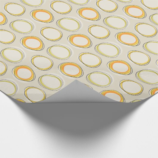 Solar Eclipse Mid-Century Modern - Black lines Cadeaupapier (Hoek)