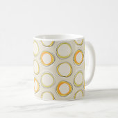 Solar Eclipse Mid-Century Modern - Black lines Koffiemok (Voorkant rechts)