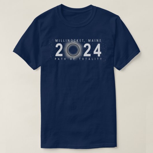 Solar Eclipse Millinocket Maine, 8 april 2024 T-shirt (Design voorkant)