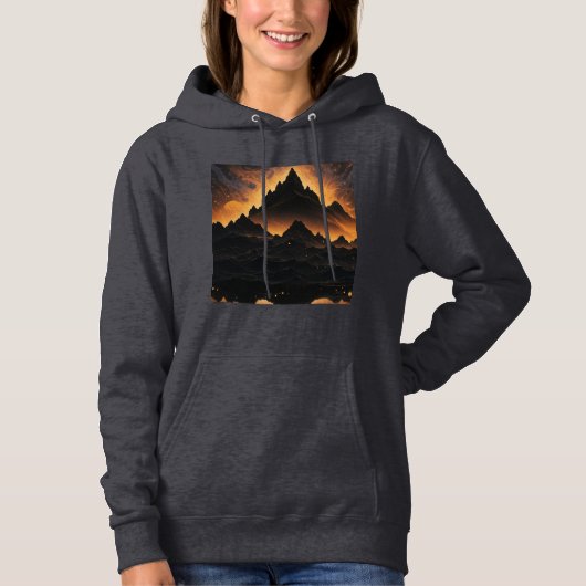 Solar Eclipse Mountain hoodie (Voorkant)
