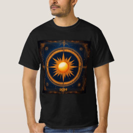 Solar Eclipse Mystical Balance 2024 Naam toevoegen T-shirt