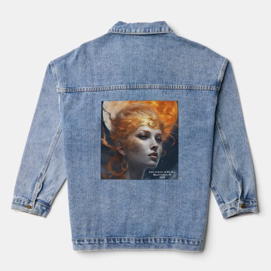 Solar Eclipse Mythical Princess Tekst toevoegen 20 Denim Jacket (Achterkant)