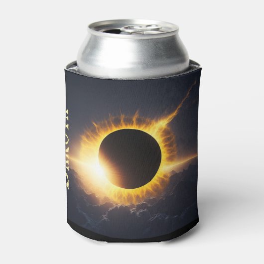 Solar Eclipse Naam toevoegen Drink Blikjeskoeler (Blikje Voorkant)