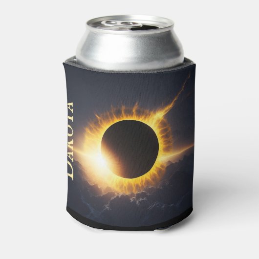 Solar Eclipse Naam toevoegen Drink Blikjeskoeler (Blikje Achterkant)