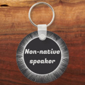 Solar Eclipse Native Engels Internationaal reizen Sleutelhanger (Achterkant)