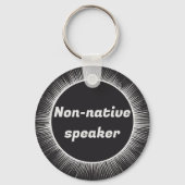 Solar Eclipse Native Engels Internationaal reizen Sleutelhanger (Voorkant)