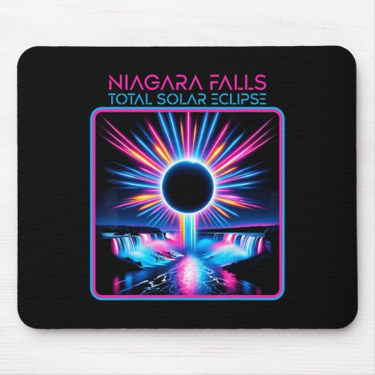 Solar Eclipse Niagara Herfsten Totality Event Souv Muismat (Voorkant)