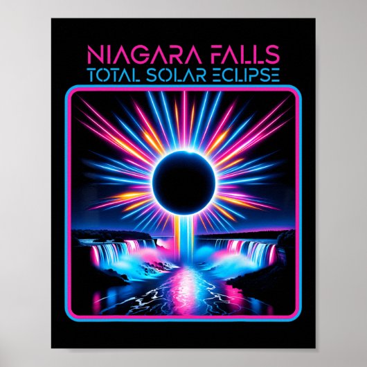 Solar Eclipse Niagara Herfsten Totality Event Souv Poster (Voorkant)