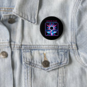 Solar Eclipse Niagara Herfsten Totality Event Souv Ronde Button 5,7 Cm (In situ)
