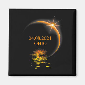 Solar Eclipse Ohio USA Totaliteit 1 Magneet