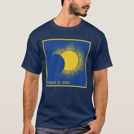 Solar Eclipse OKTOBER 2023  Eclipse Art T-shirt (Voorkant)