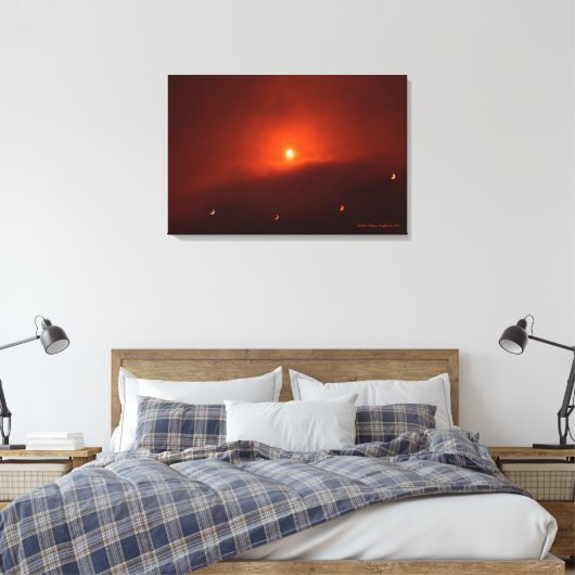 Solar Eclipse over Somerset, 2015 Canvas Afdruk (Insitu (Slaapkamer))