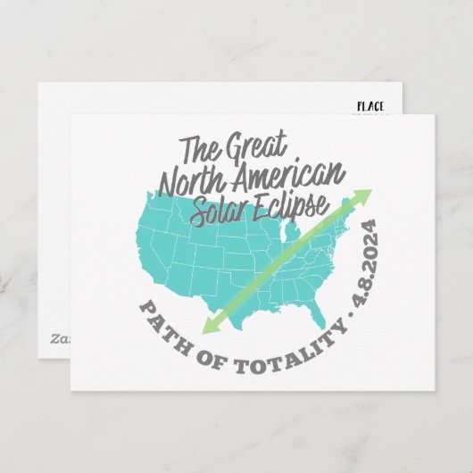 Solar Eclipse Path of Totality Verenigde Staten Briefkaart (Voorkant / Achterkant)