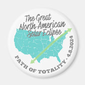 Solar Eclipse Path of Totality Verenigde Staten Magneet (Voorkant)