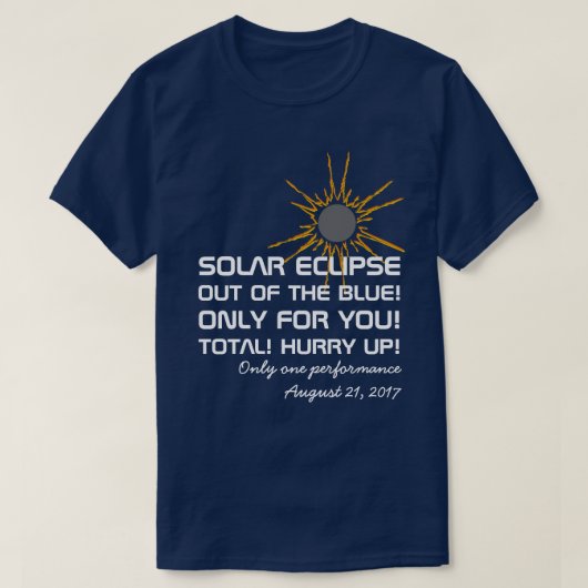 Solar Eclipse Performance grappig aanpasbaar T-shirt (Design voorkant)
