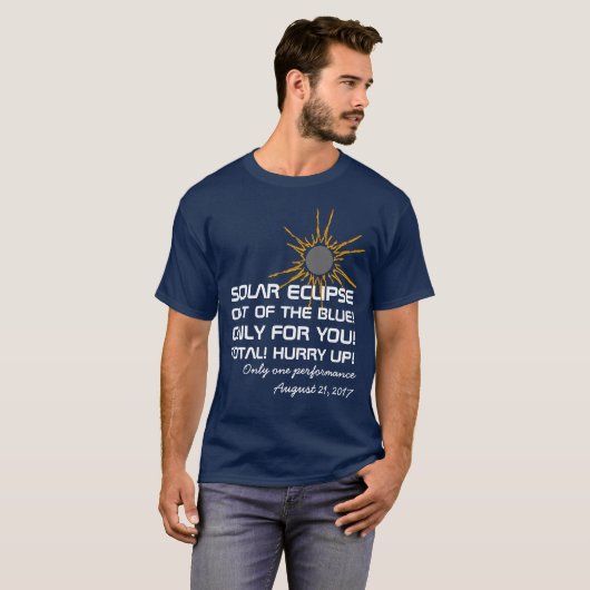 Solar Eclipse Performance grappig aanpasbaar T-shirt (Voorkant volledig)
