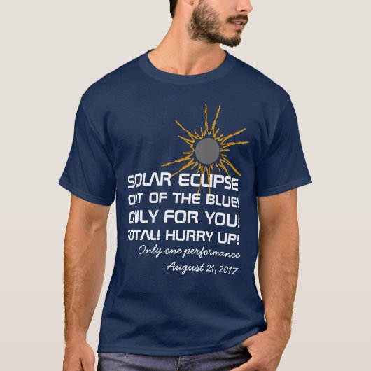 Solar Eclipse Performance grappig aanpasbaar T-shirt (Voorkant)