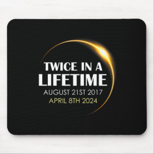 Solar Eclipse Plezier Twee keer in Leven 2024 Sola Muismat
