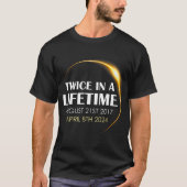 Solar Eclipse Plezier Twee keer in Leven 2024 Sola T-shirt (Voorkant)
