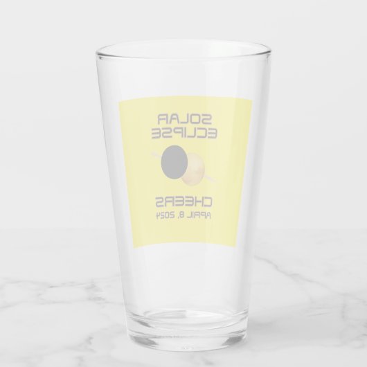 Solar Eclipse Proost 8 april 2024 Glas (Achterkant)
