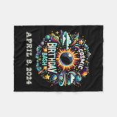 Solar Eclipse Shirt 2024 Fleece Deken (Voorkant (Horizontaal))