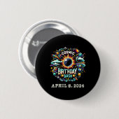 Solar Eclipse Shirt 2024 Ronde Button 5,7 Cm (Voorkant /achterkant)