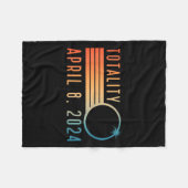 Solar Eclipse Shirt april 8 2024 Totality Solar EC Fleece Deken (Voorkant (Horizontaal))